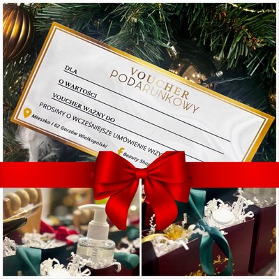 ZESTAW PREZENTOWY: elegancki voucher na kwotę 200 zł + profesjonalne kosmetyki – idealny prezent!